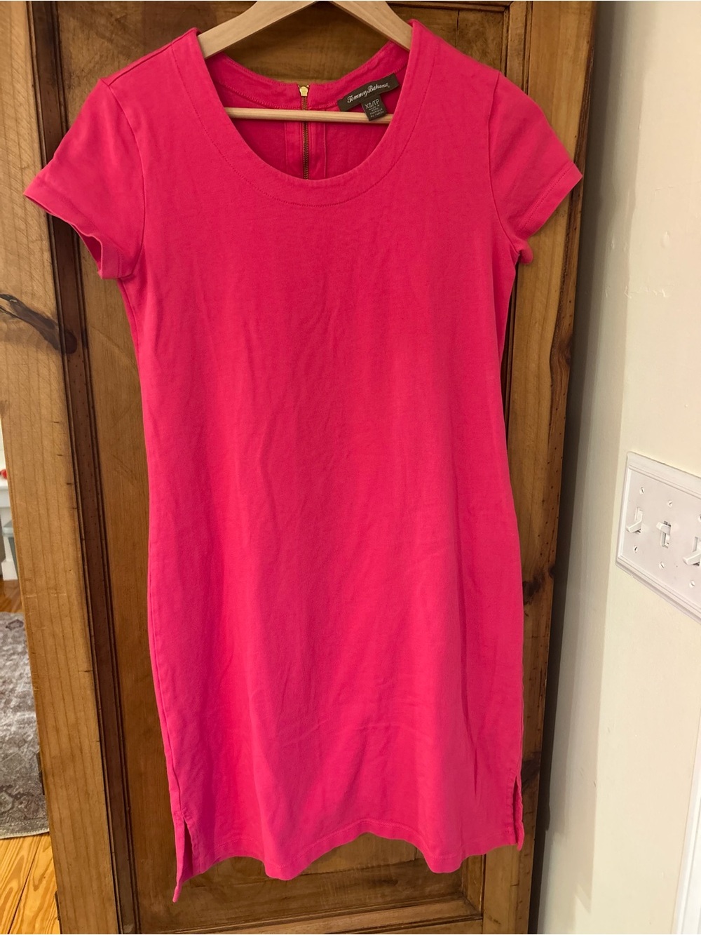 Tommy Bahama Pink Short-Sleeve Shift Dress XS
